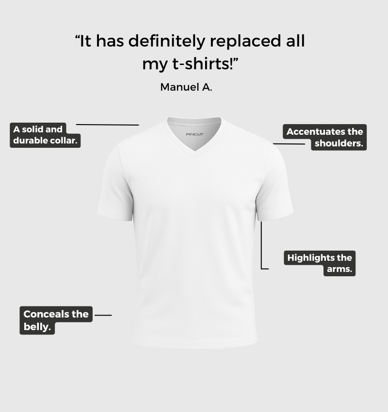 Pack of 4 V-necks - White