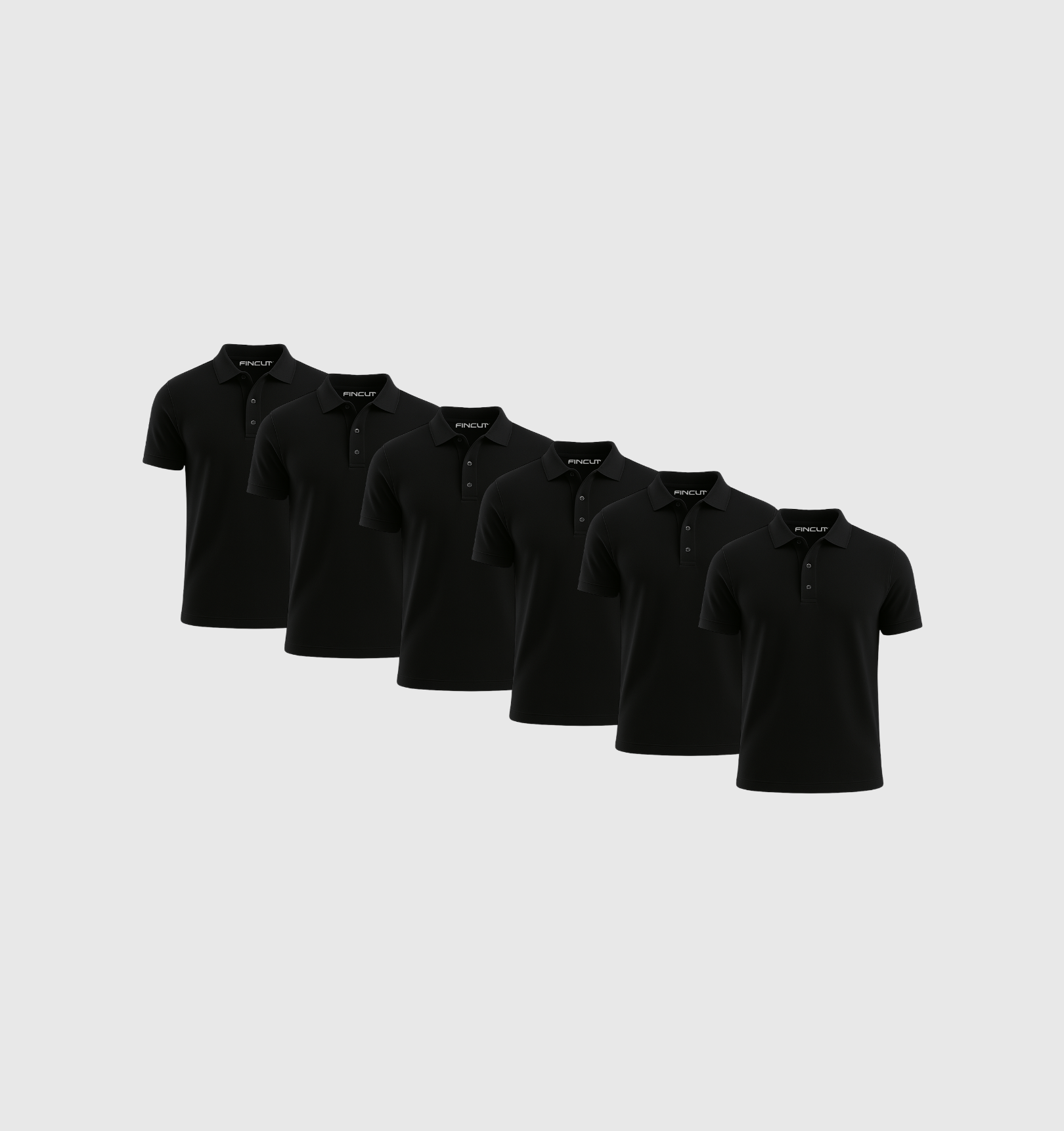 Pack of 6 Polo Shirts - Black