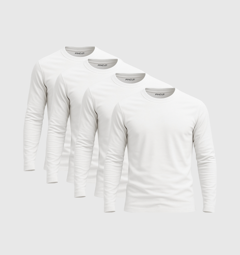 Pack of 4 Long Sleeves - White