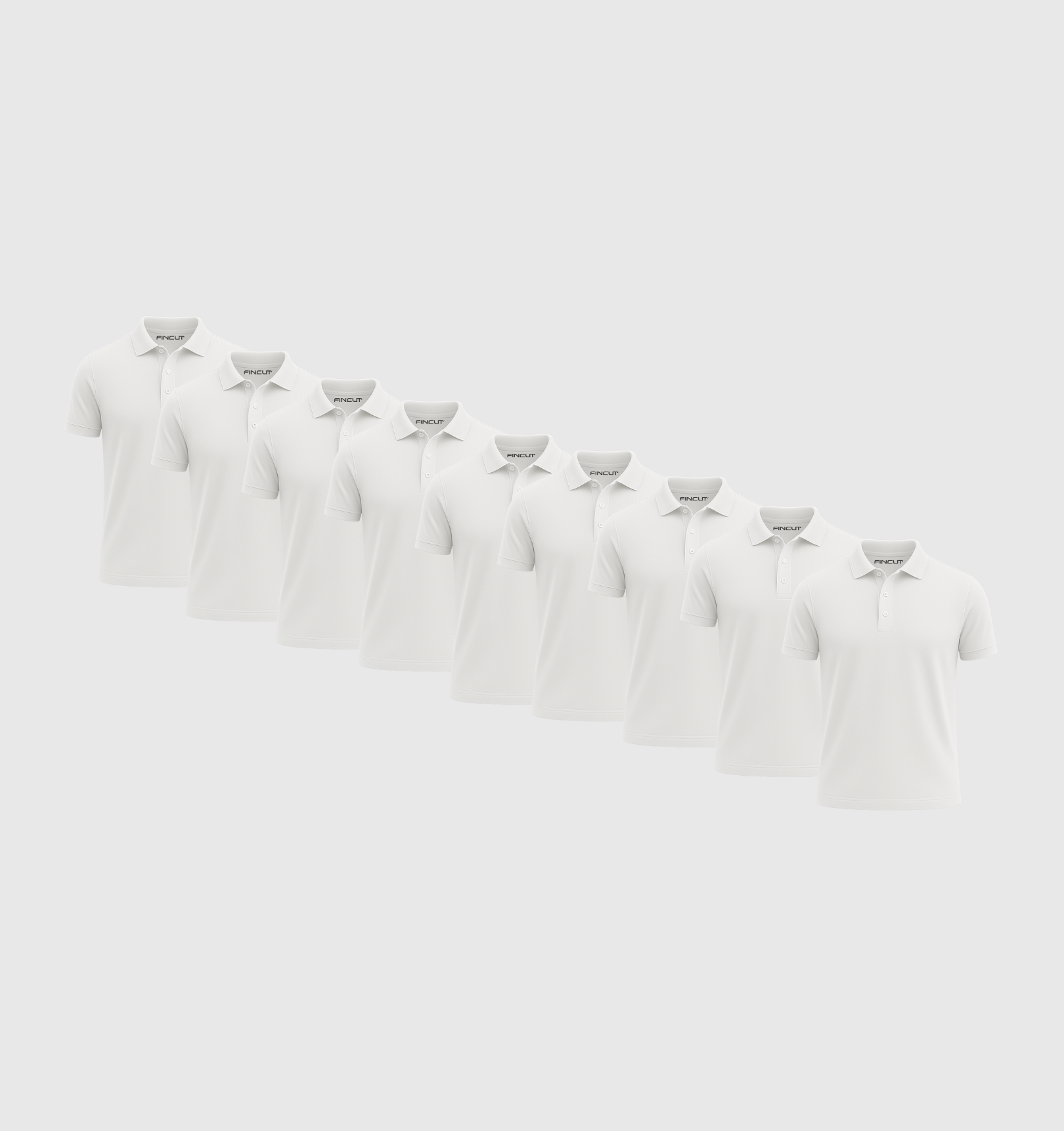 Pack of 9 Polo - White