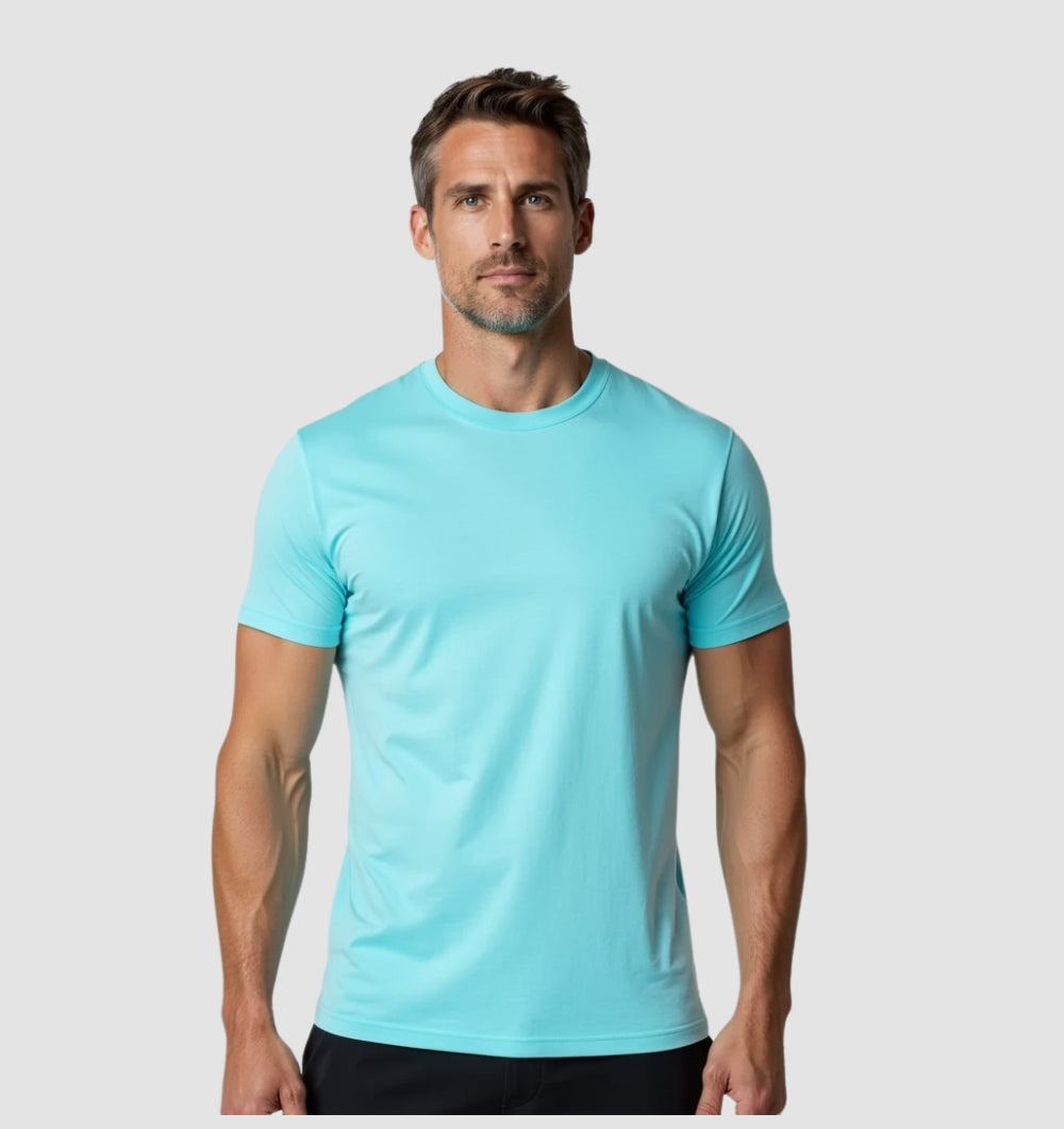 The Tech T-Shirt – Turquoise Blue