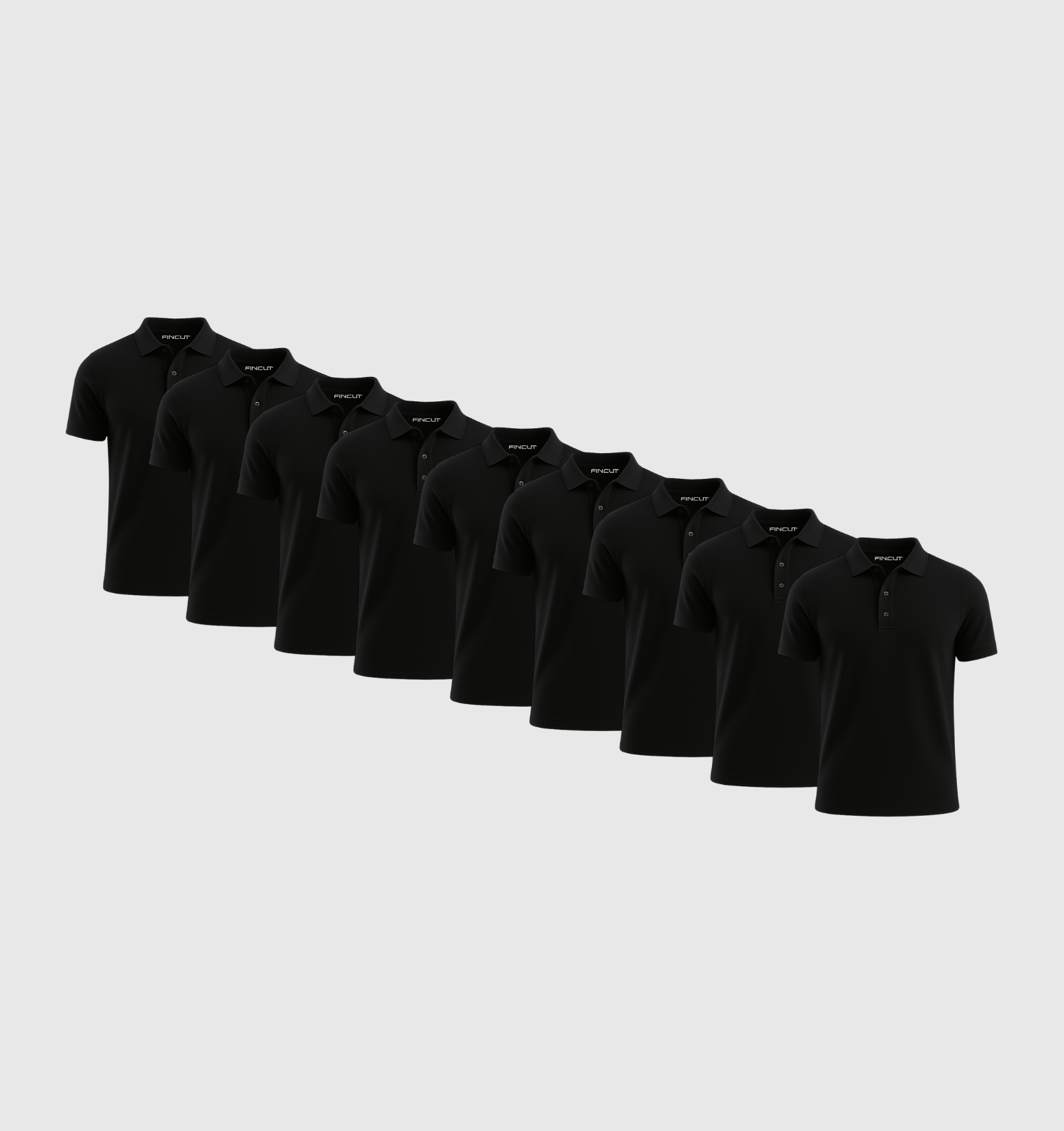 Pack of 9 Polo Shirts - Black