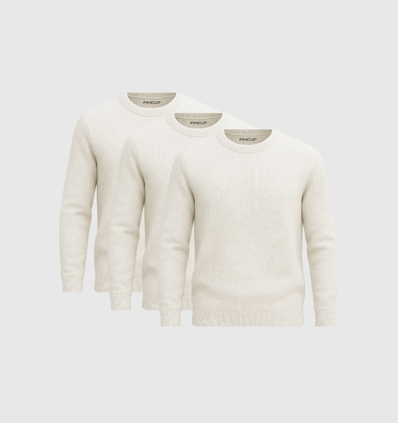 Pack of 3 Crewneck - White