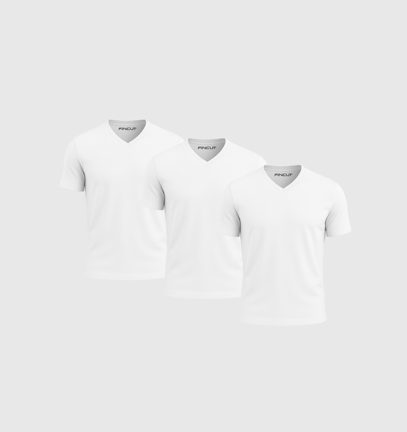 Pack of 3 V-necks - White