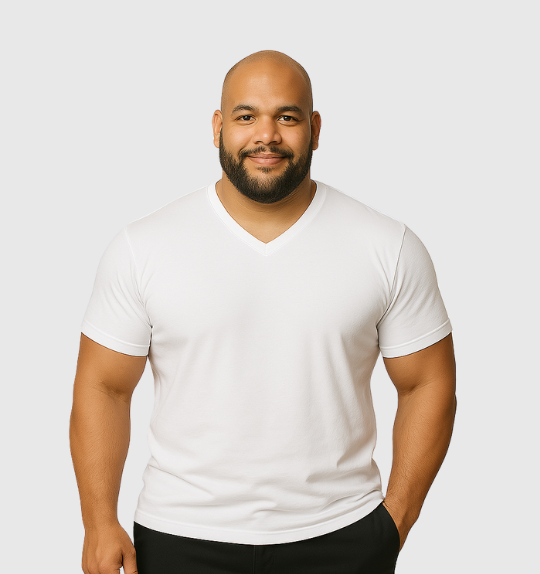 Pack of 4 V-necks - White