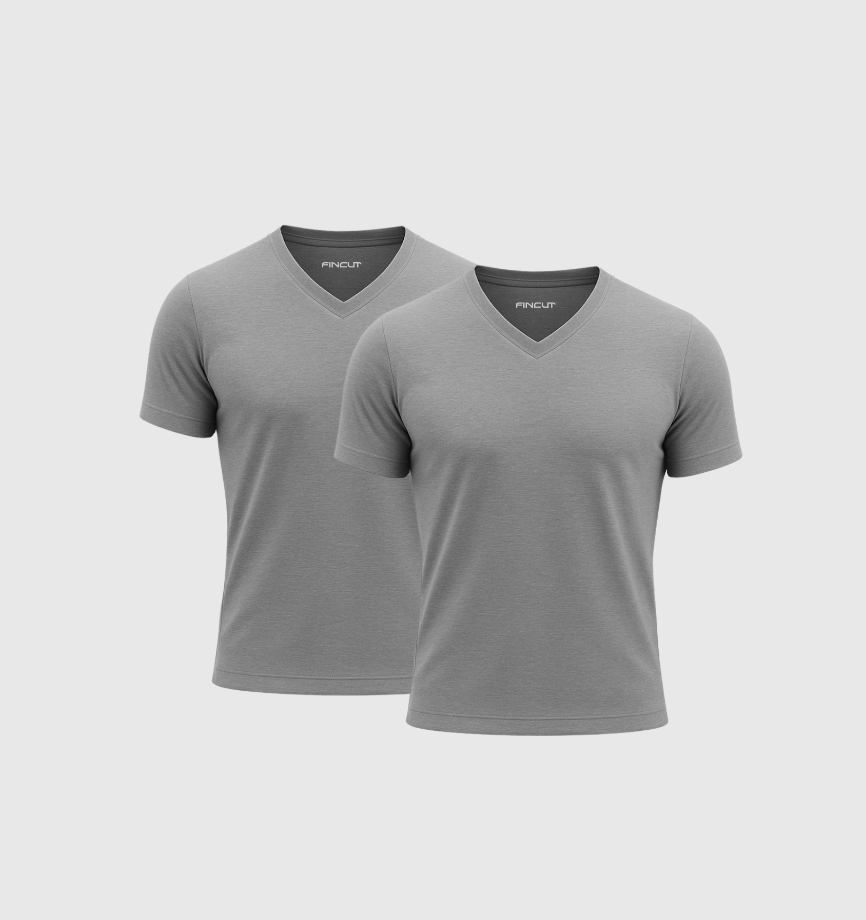 Pack of 2 V-neck Shirts - Gray