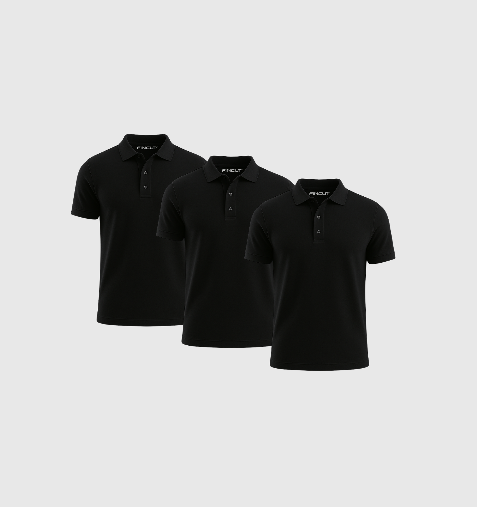 Pack of 3 Polo Shirts - Black
