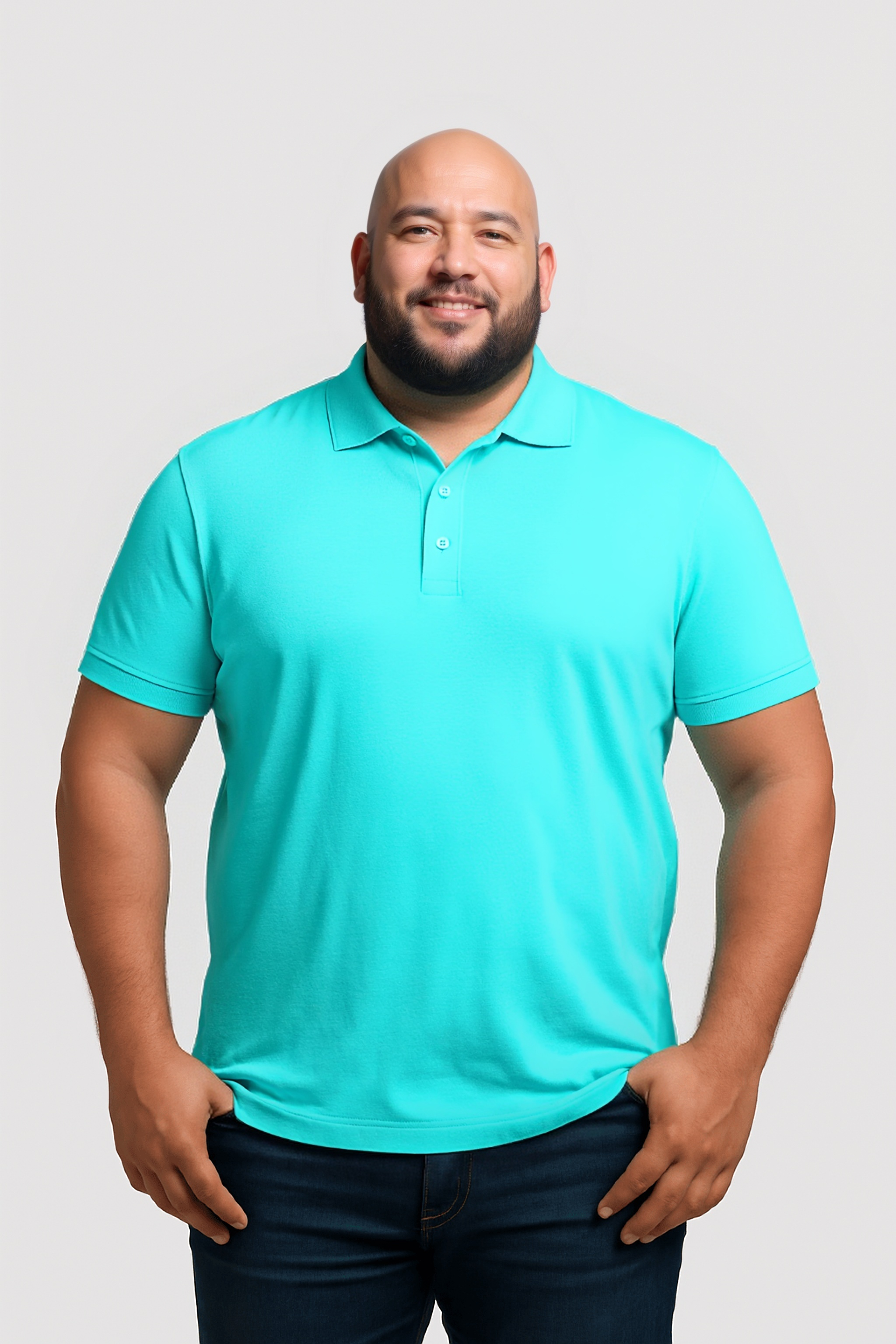 Pack of 9 Polo Shirts - Turquoise blue