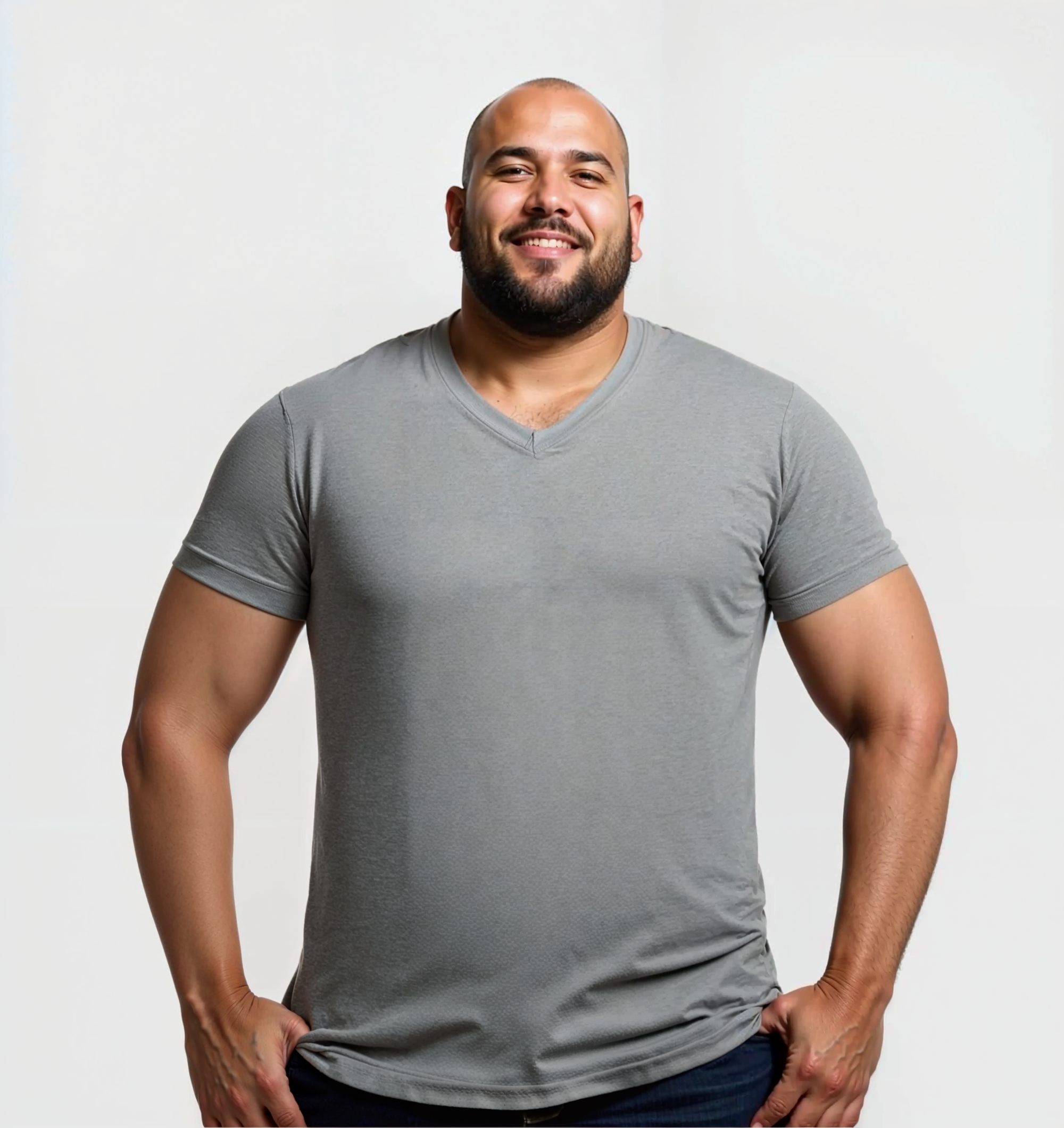 Pack of 4 V-neck Shirts - Gray