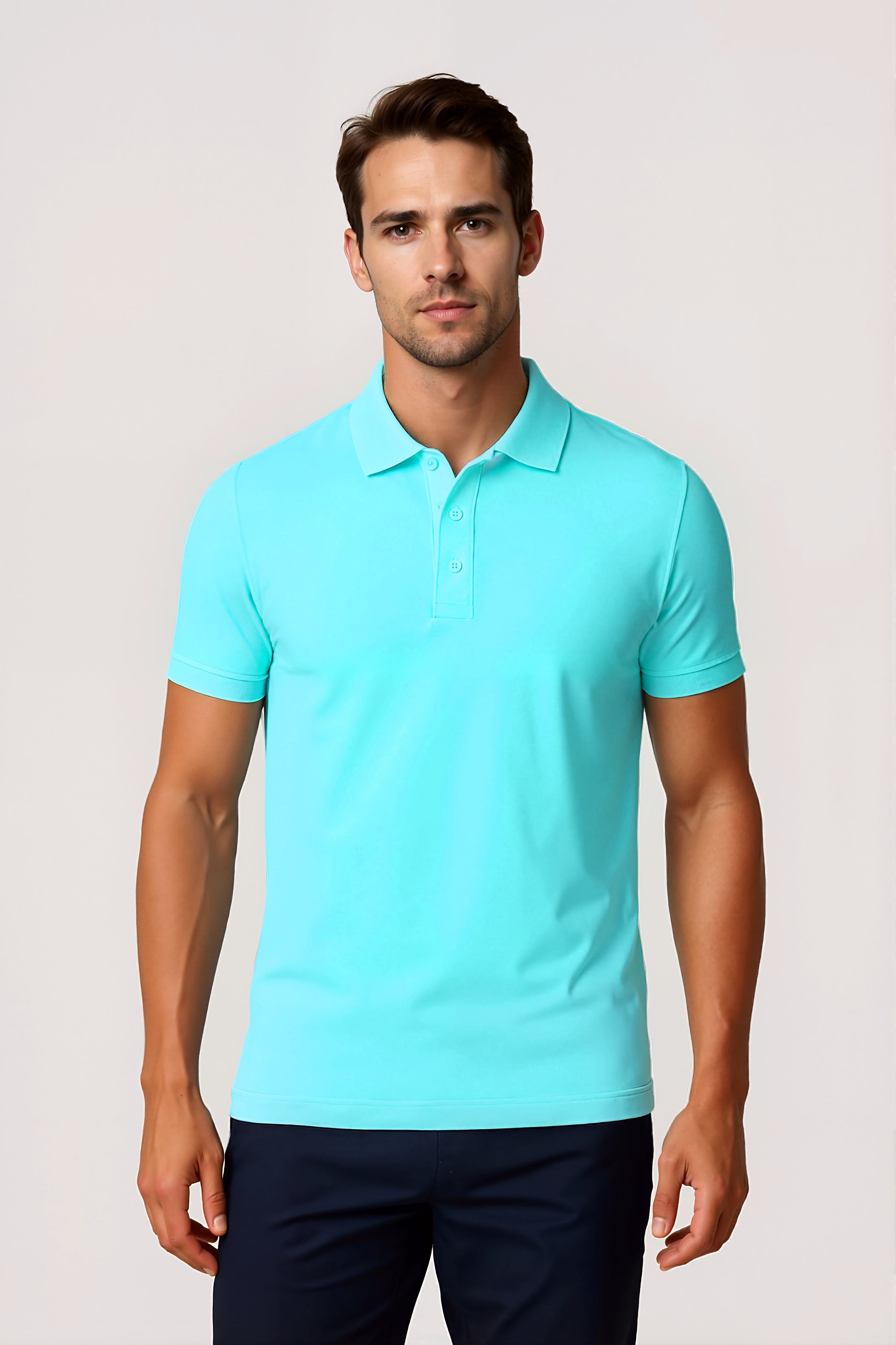 Pack of 9 Polo Shirts - Turquoise blue