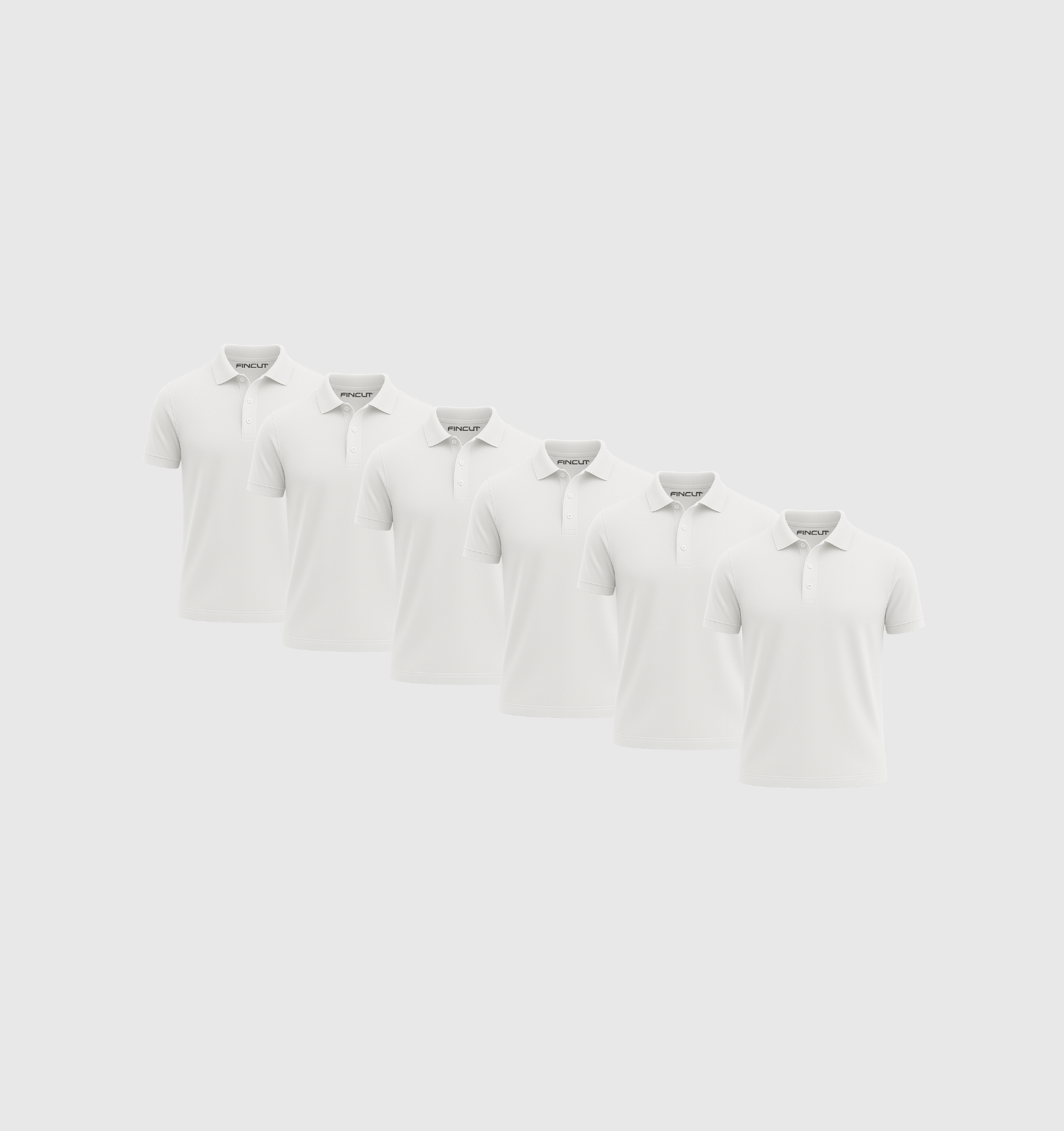 Pack of 6 Polo Shirts - White