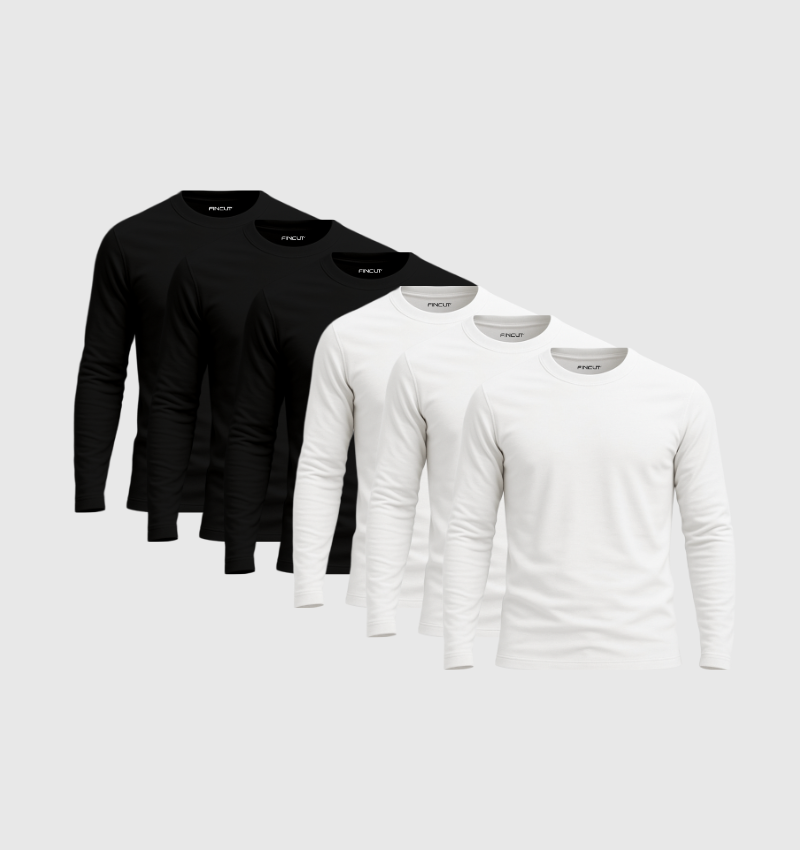 Pack of 6 Long Sleeves - Mix