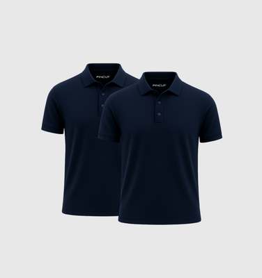 Pack of 2 Polo Shirts - Navy blue