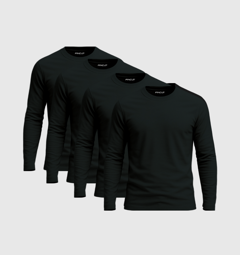Pack of 4 Long Sleeves - Black