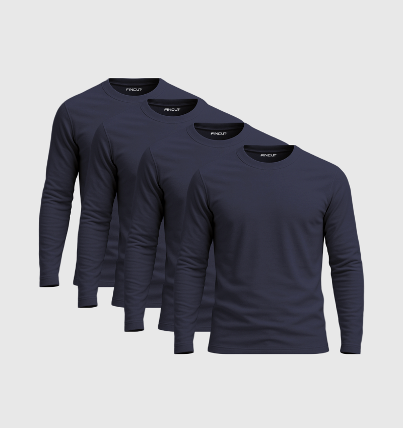 Pack of 4 Long Sleeves - Navy Blue