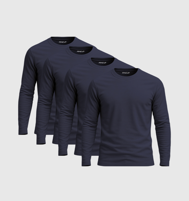 Pack of 4 Long Sleeves - Navy Blue