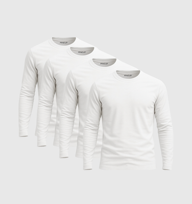 Pack of 4 Long Sleeves - White
