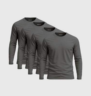Pack of 4 Long Sleeves - Grey