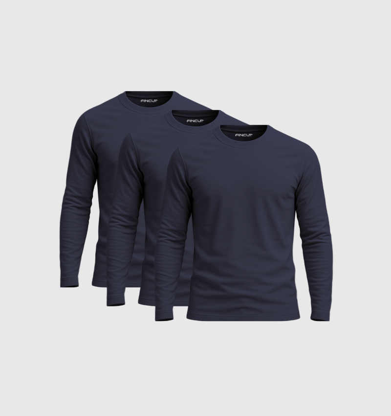 Pack of 3 Long Sleeves - Navy Blue