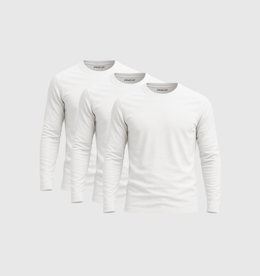 Pack of 3 Long Sleeve Shirts - White
