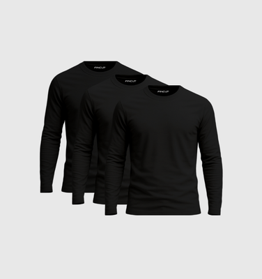 Pack of 3 Long Sleeves - Black