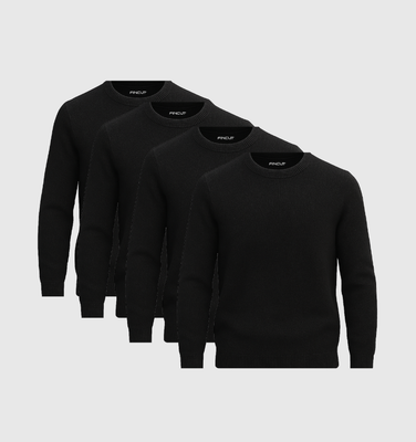Pack of 4 Crewneck - Black