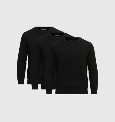 Pack of 3 Crewneck - Black