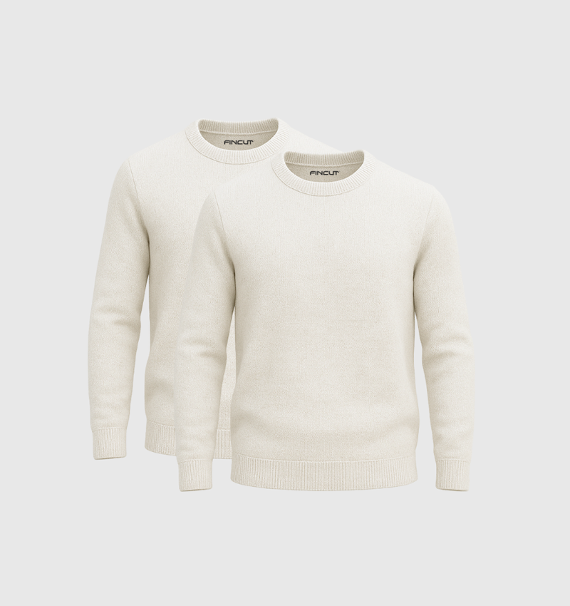 Pack of 2 Crewneck - White