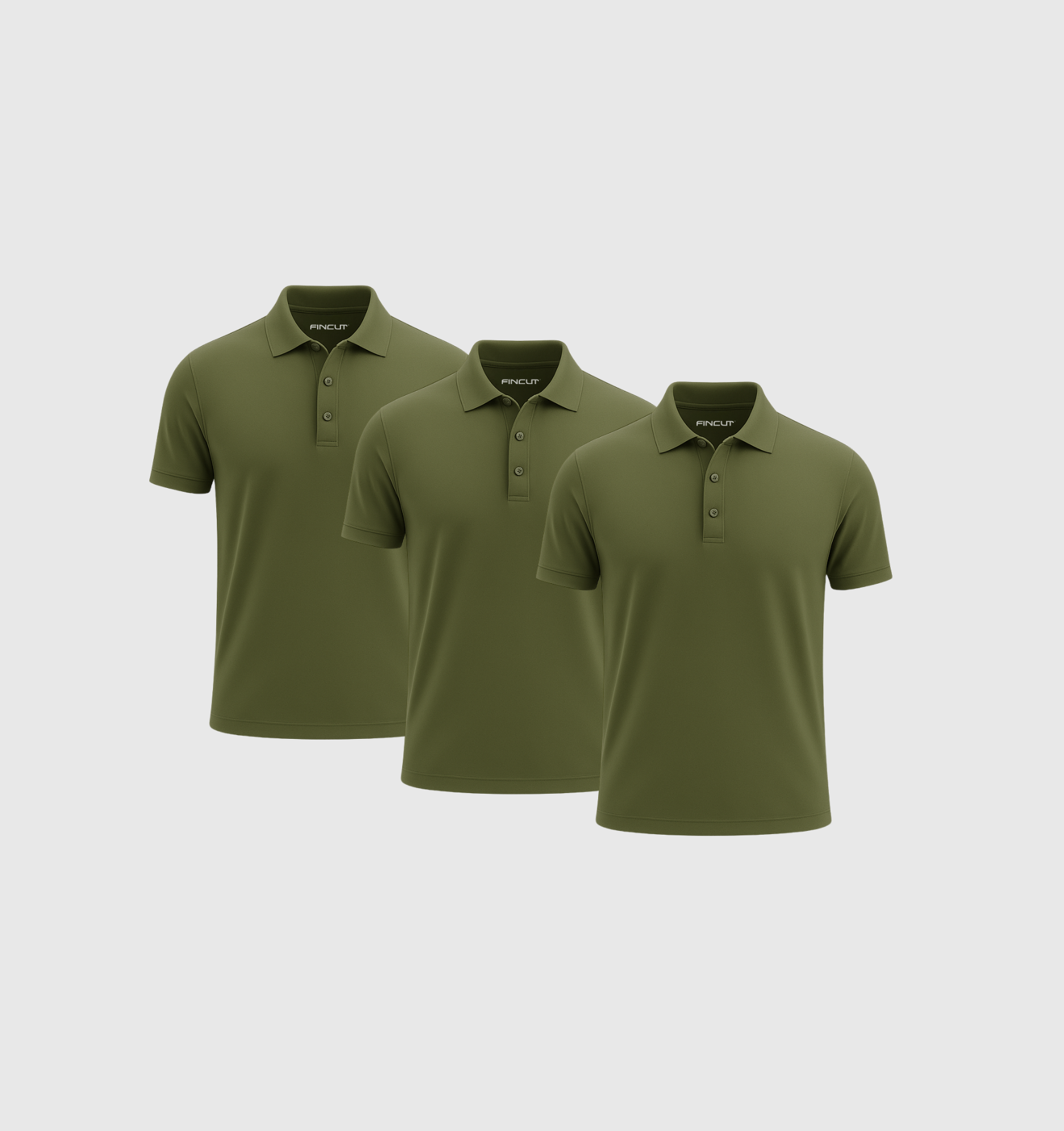 Pack of 3 Polo Shirts - Khaki