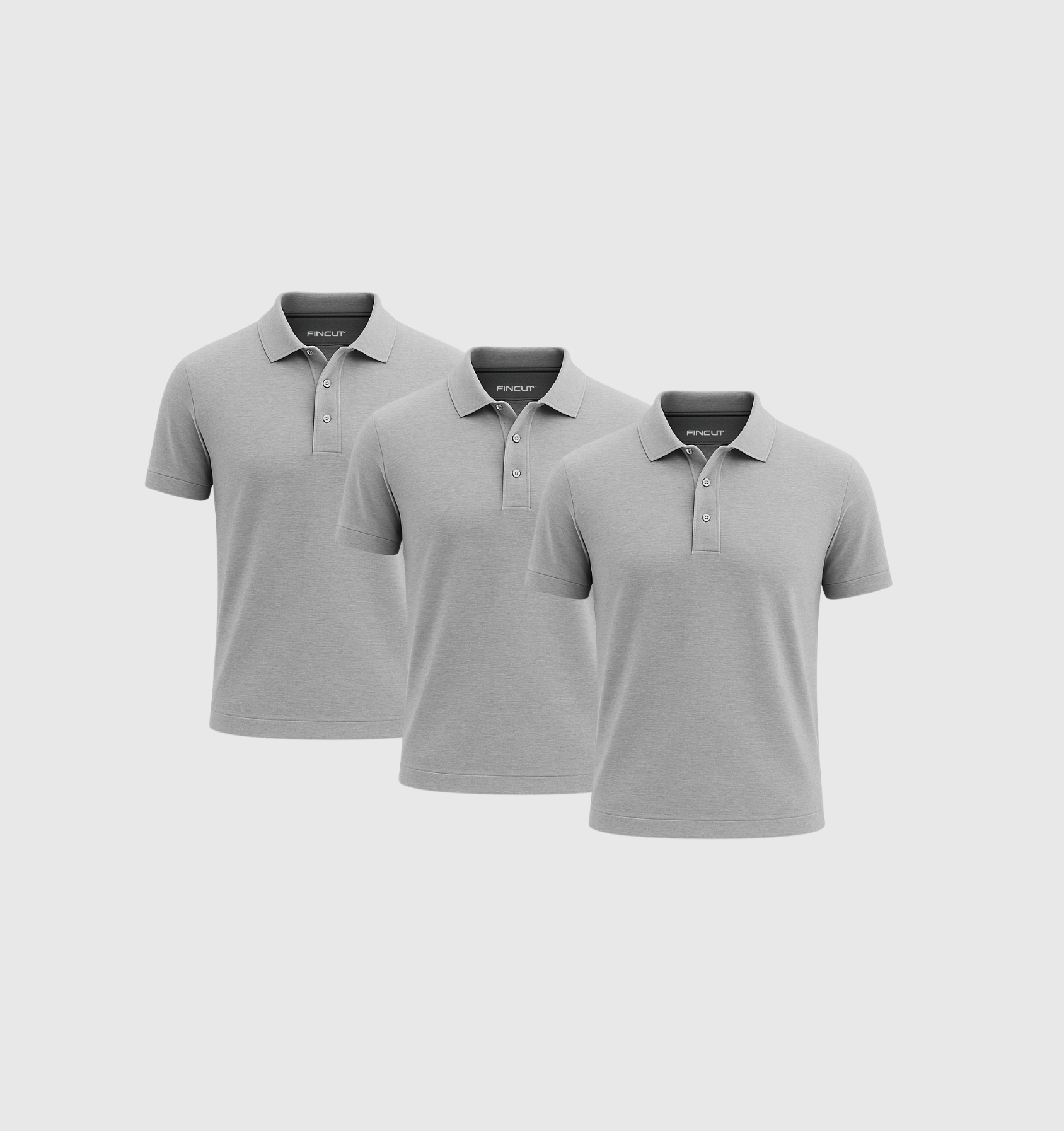 Pack of 3 Polo Shirts - Gray