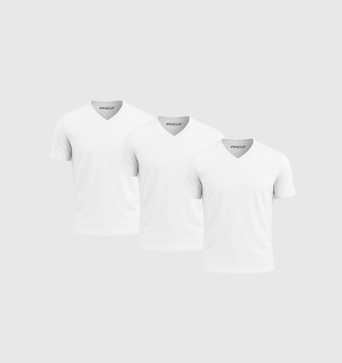 Pack of 3 V-necks - White