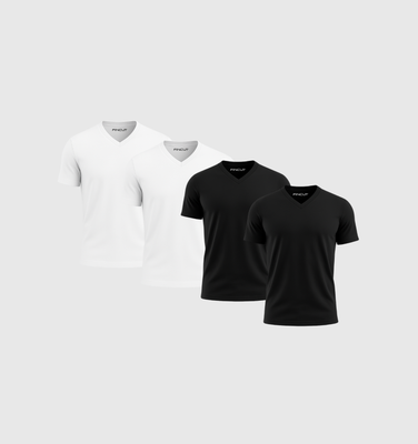 Pack of 4 V-necks - Mix