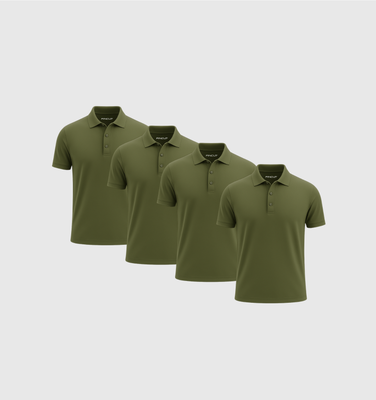 Pack of 4 Polo Shirts - Khaki