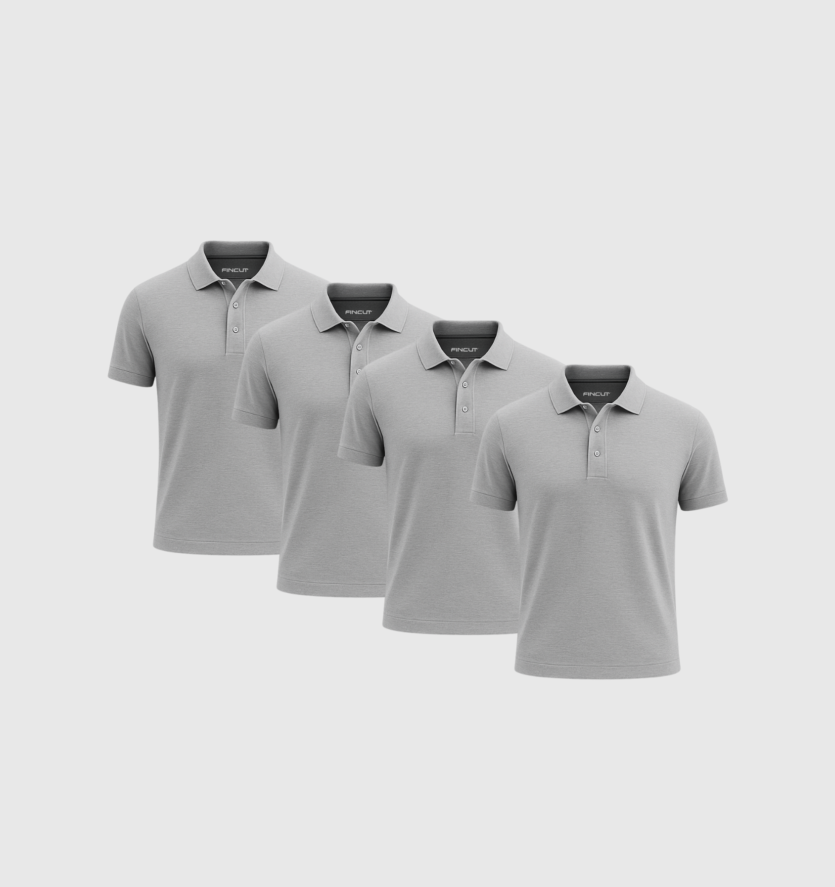Pack of 4 Polo Shirts - Gray