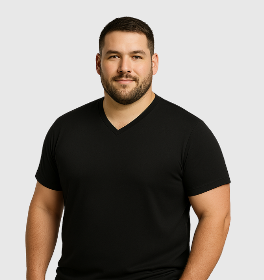 Single V-neck - Black