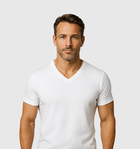 Pack of 9 V-necks - White