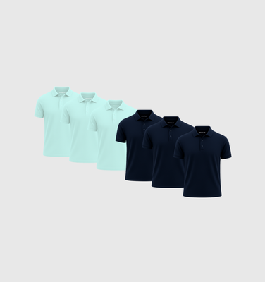 Pack of 6 Polo Shirts - Ocean