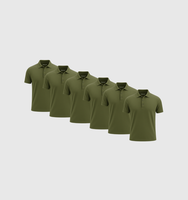 Pack of 6 Polo Shirts - Khaki