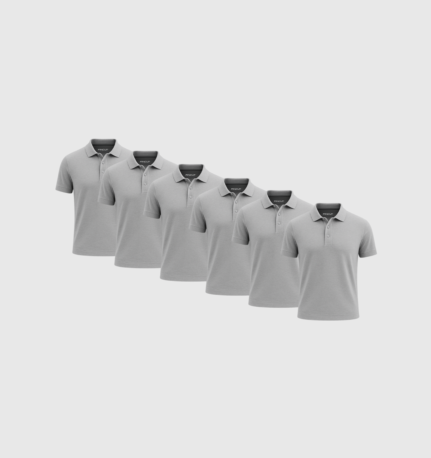 Pack of 6 Polo Shirts - Gray