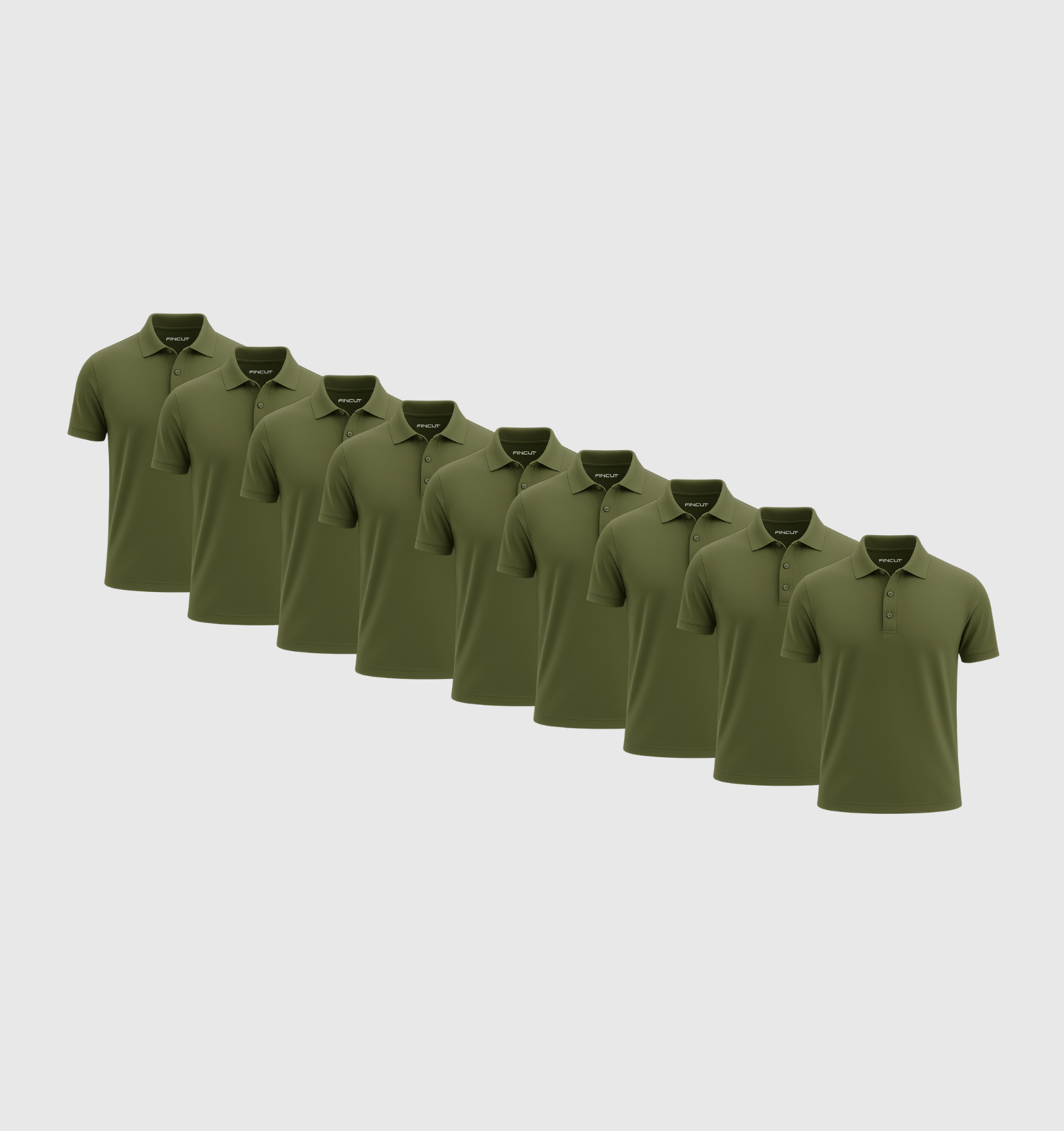 Pack of 9 Polo Shirts - Khaki