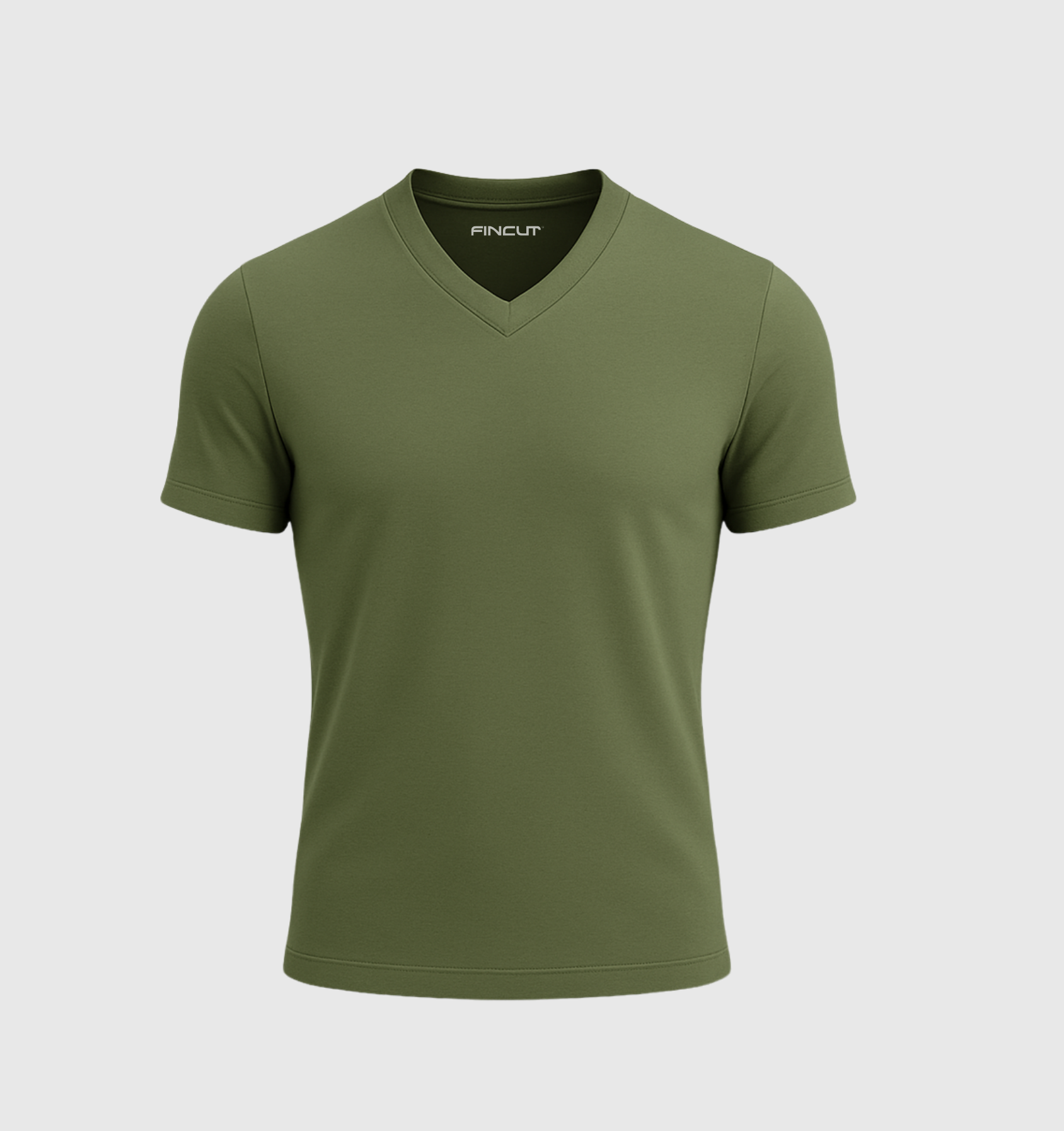 V-neck T-shirt - Khaki