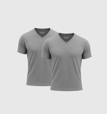 Pack of 2 V-neck Shirts - Gray