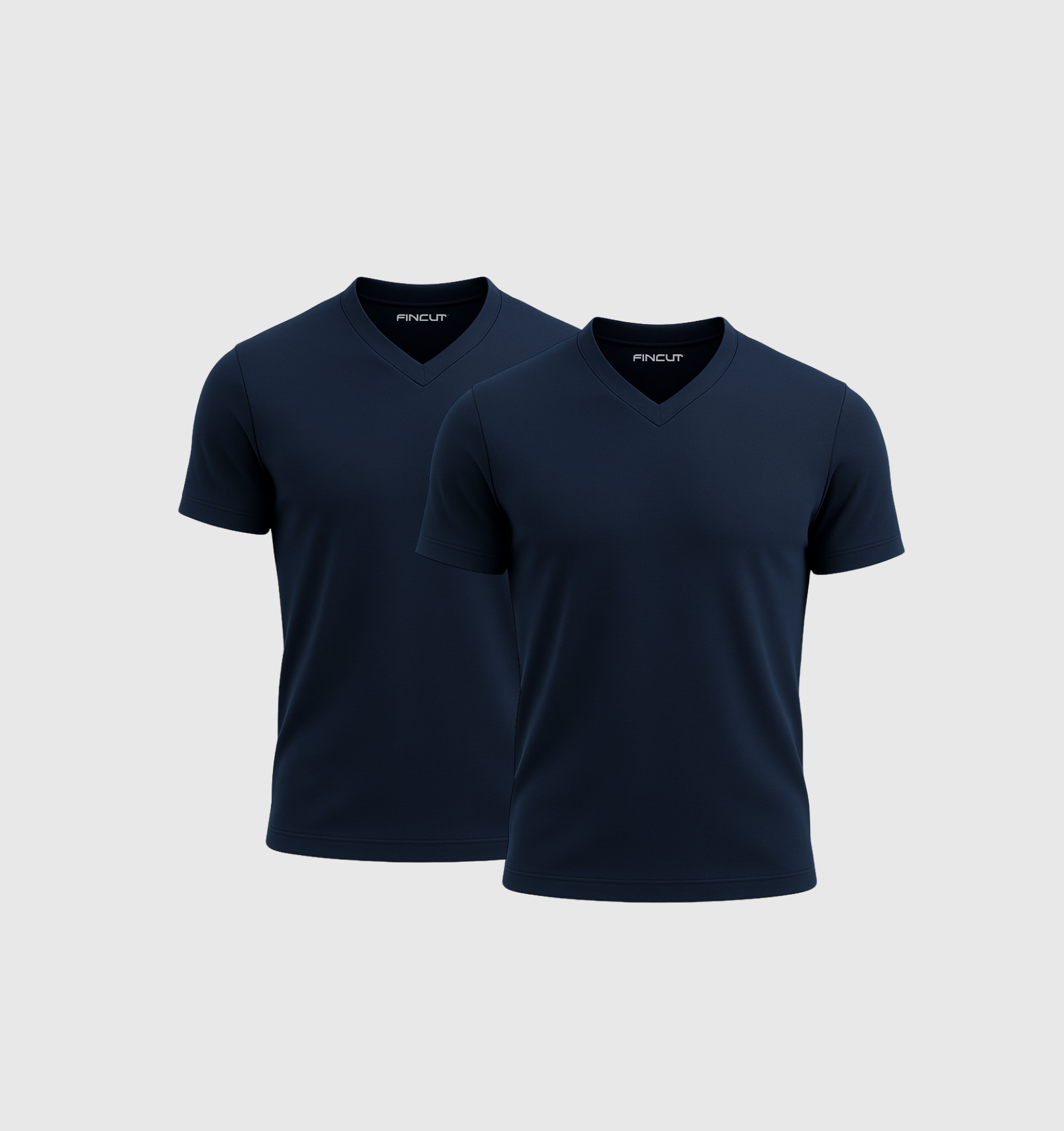 Pack of 2 V-neck Shirts - Navy blue