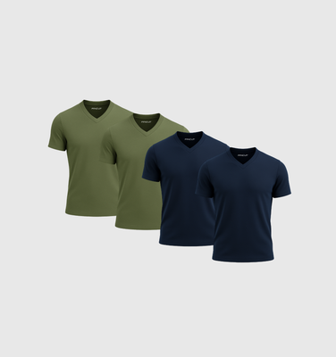 Pack of 4 V-neck Shirts - Fall
