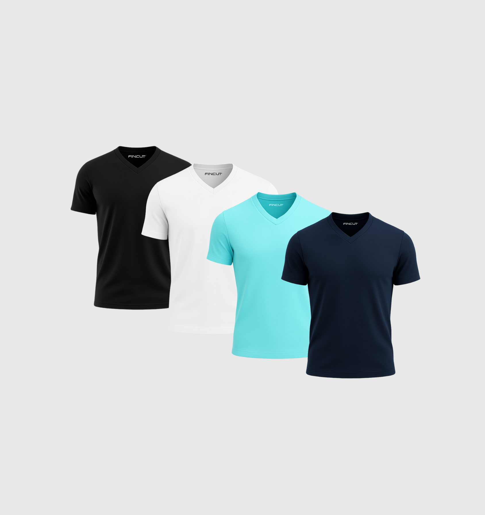 Pack of 4 V-neck Shirts - Summer