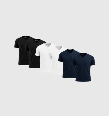 Pack of 6 V-neck Shirts - Essential