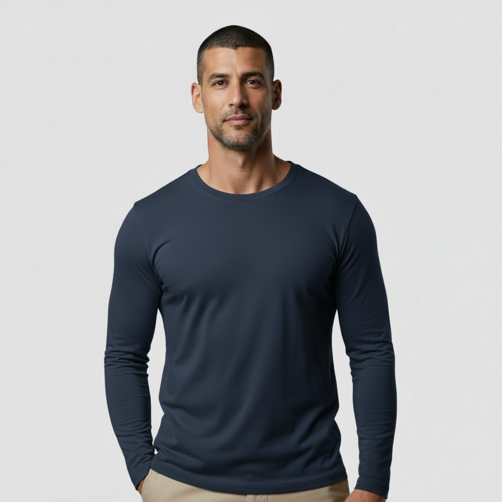 Long Sleeve Solo - Navy Blue