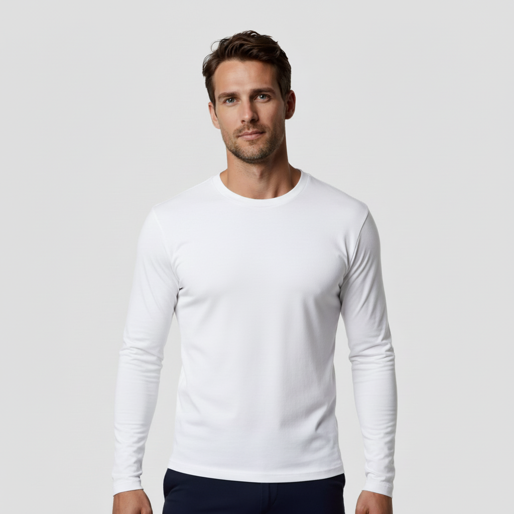 Long Sleeve Solo - White