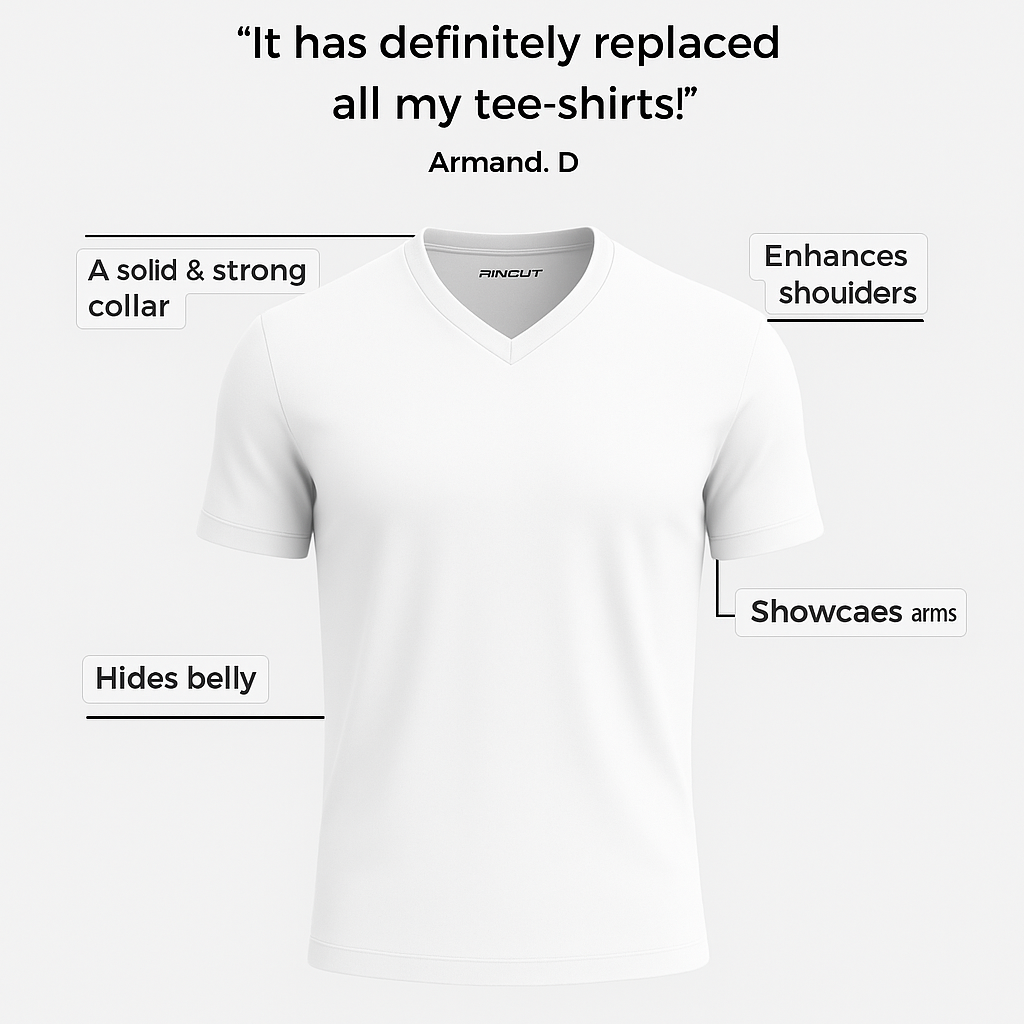 Pack of 6 V-neck Shirts - Turquoise blue