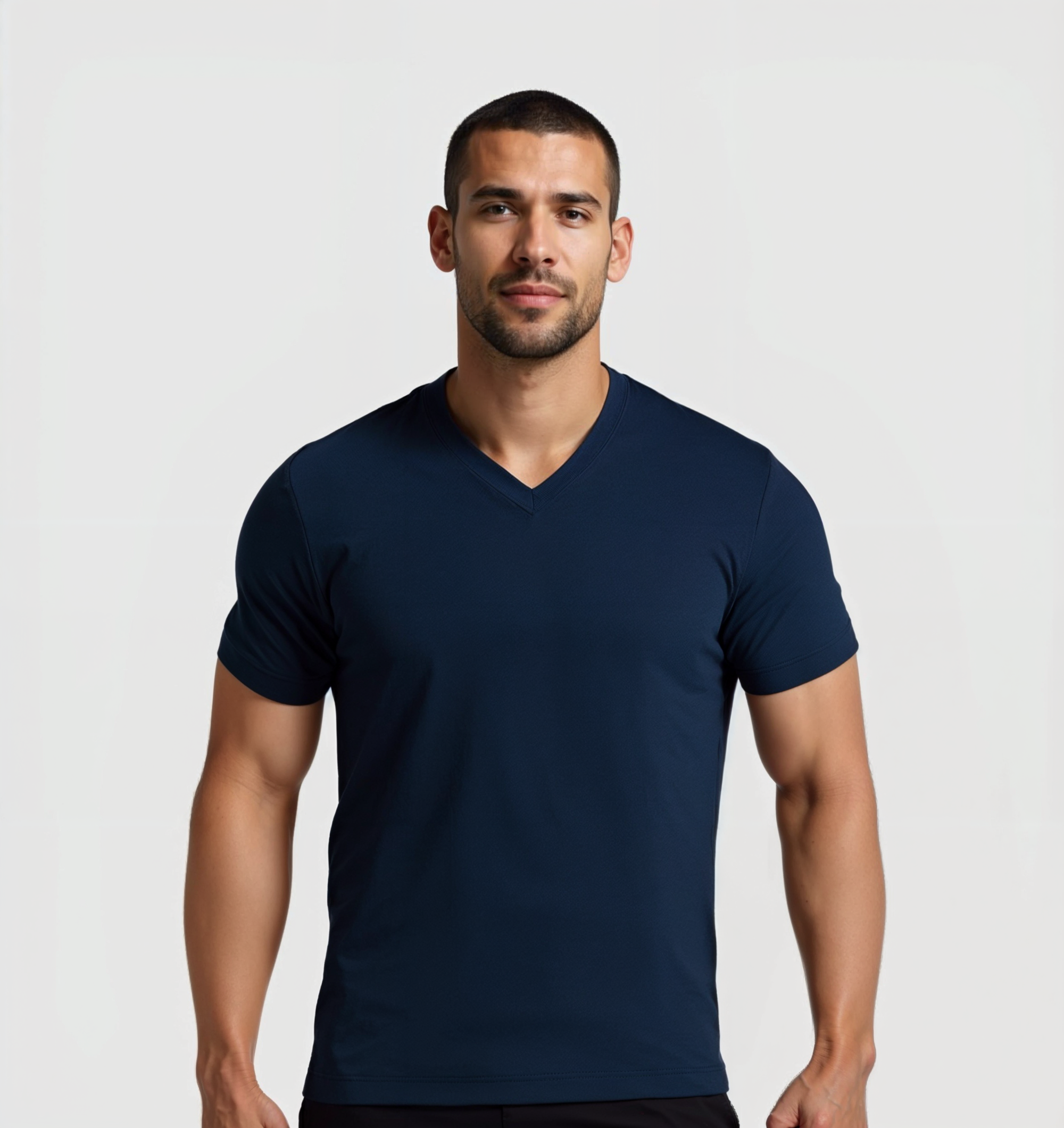 Pack of 4 V-neck Shirts - Navy blue
